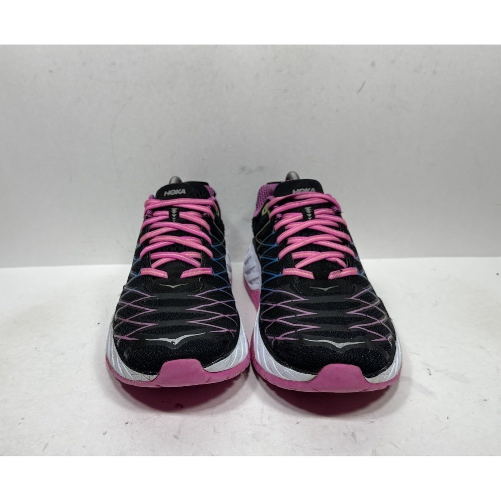 Hoka One One Clayton 2 1014777 BFGG Women's Size 10 Sneaker Black Pink Shoes - Picture 2 of 9